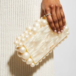 NEW ☆ Cult Gaia Eos Bauble Pearly Acrylic Clutch Bag